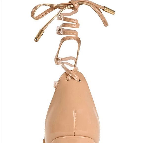 Nude Tie Up Heels - Picture 3 of 3
